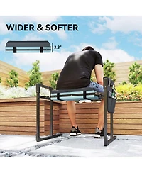 Outsunny Garden Kneeler and Seat, 330lbs Foldable Gardening Stool
