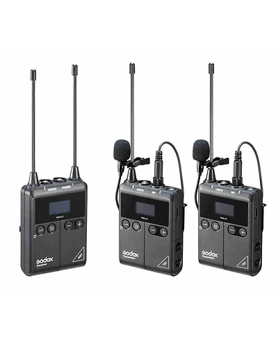 Godox WMicS1 Ufh Wireless Microphone System 2 with 2x Omni Lavalier Microphone
