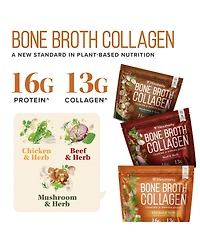 Vitauthority Bone Broth Collagen Mushroom Powder, 310 Gram Pouch, Protein and Collagen Support