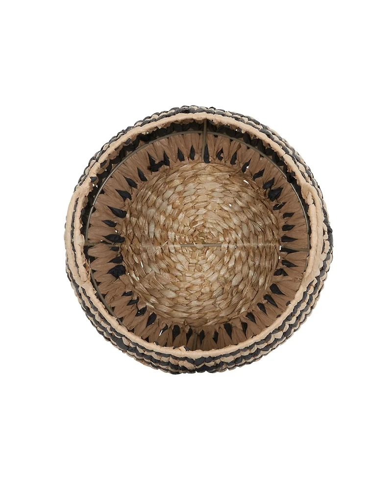 Household Essentials Woven Basket, Set of 2 Decorative Baskets, Large and Small