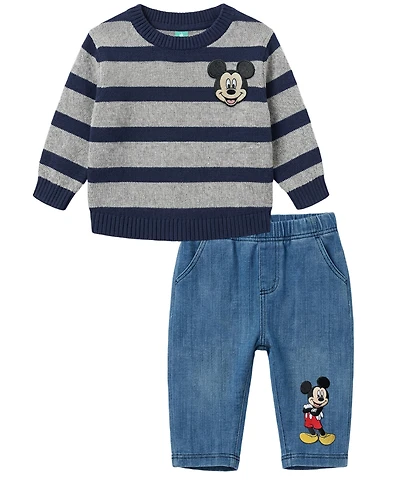 Disney Baby Boys' Micky Long-Sleeve Sweater and Pants, 2-Piece Set