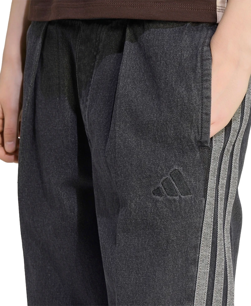 adidas Women's Stadium Washed Denim Loose-Fit Pants