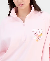 Strawberry Shortcake Juniors' Quarter-Zip Long-Sleeve Fleece Sweatshirt