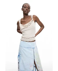 Desigual Women's Midi denim skirt