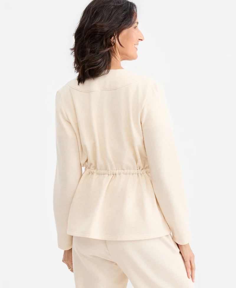 Style & Co Women's LuxLounge Fleece Jacket, Macy's Exclusive