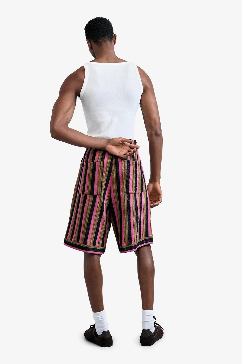 Desigual Men's Striped Knit Bermuda