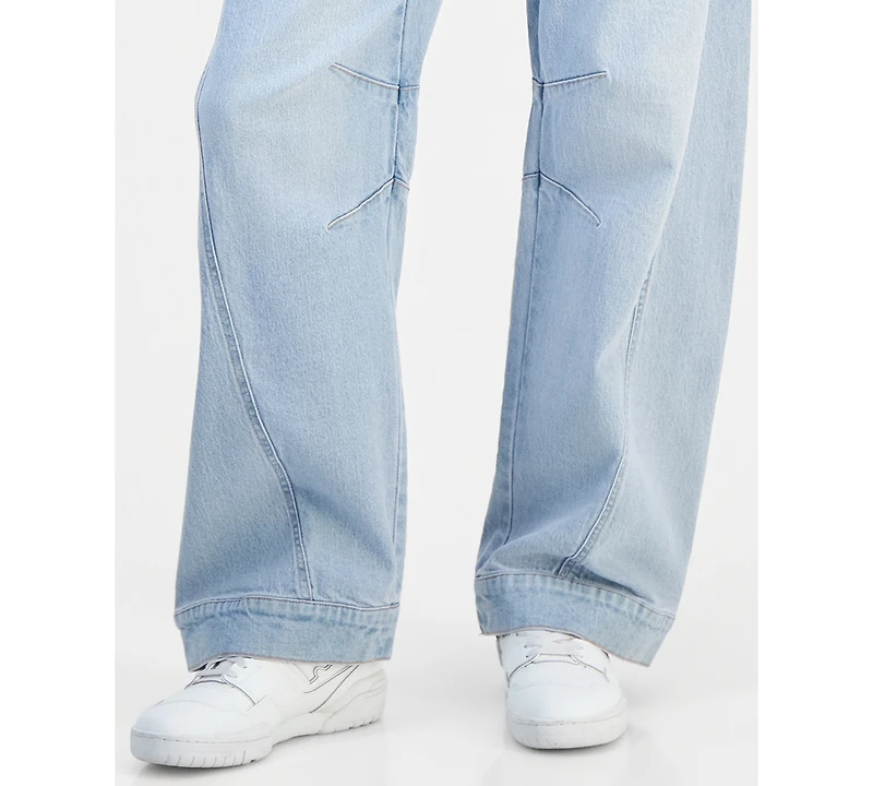 Tinseltown Juniors' Wide Barrel-Leg Jeans