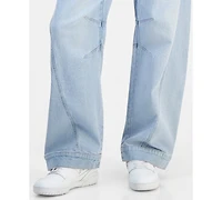 Tinseltown Juniors' Wide Barrel-Leg Jeans
