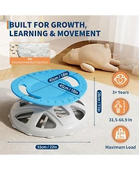 gaomon Kids Sensory Swivel Chair, Spinning Chair for Autistic Kids with Safety Handle and Non-Slip Design, Training Body Coordination