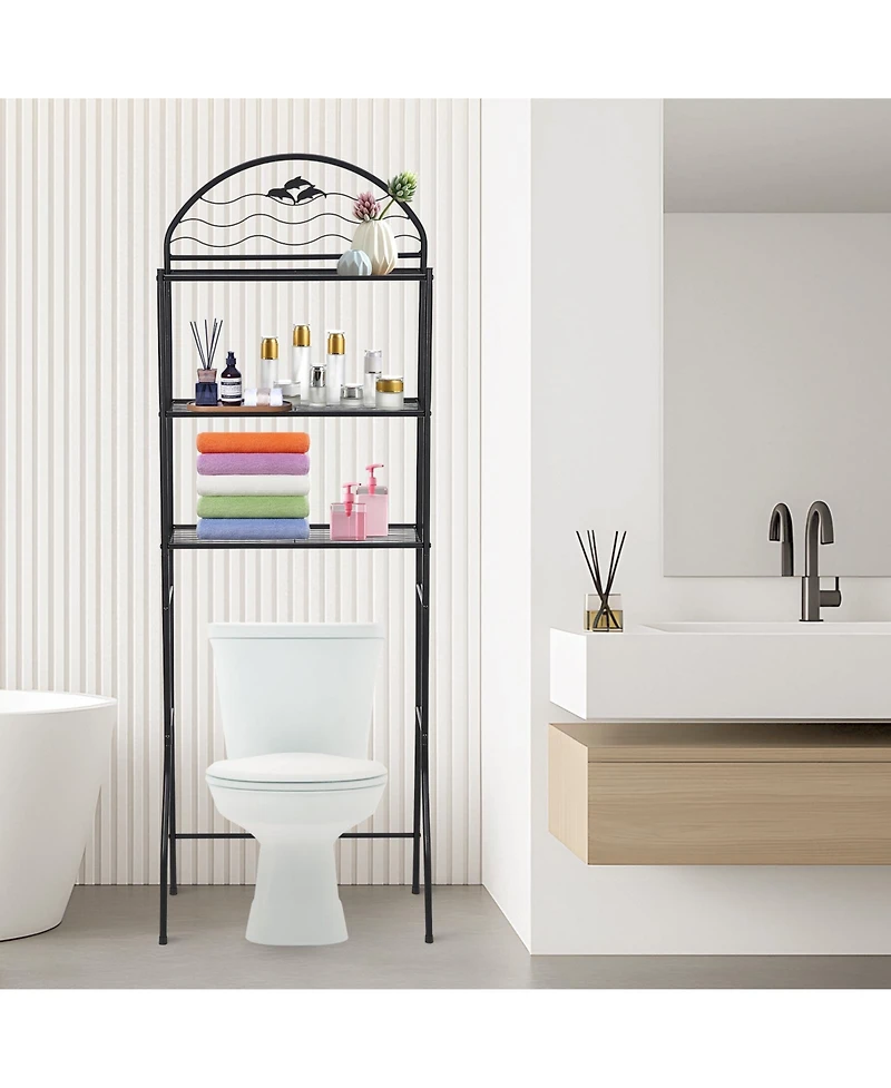 homfan Space-Saving 3-Tier Over Toilet Shelf