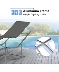 gaomon Patio Chaise Lounge Chairs- S-Shaped Ergonomic Aluminum for Pool Garden Beach