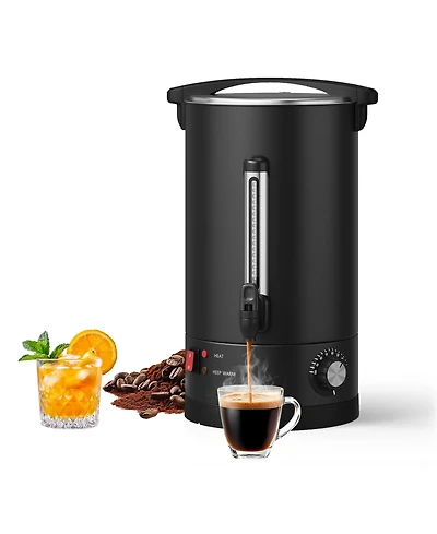 gaomon 14L Double Wall Commerical Coffee Urn, Hot Coffee Dispenser, Black for Wedding, Buffet, Catering, Events, Outdoor Bar