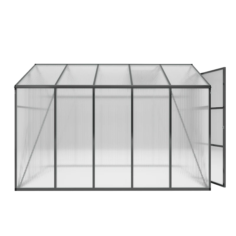 Streamdale Furniture Gain height 6x10 Feet Aluminum Greenhouse with Polycarbonate Panels