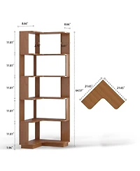 Streamdale Furniture 2-Pack Corner Bookcases, 55/80cm