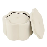 Streamdale Furniture Petal Storage Ottoman Set of 2