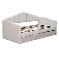 Streamdale Furniture Daybed With Trundle and Usb Ports