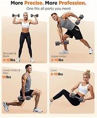 Fed Fitness 5-in-1 Adjustable Dumbbells Pair, Lbs Quick-Adjust Hand Weights for Home Gym and Outdoor Training