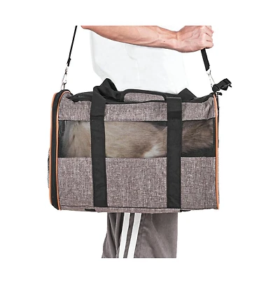 Ruie Airline Approved Rolling Pet Carrier with Telescopic Handle for 22 lb Pets