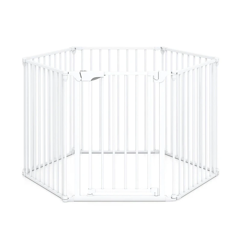 Ruie 6-Panel Extra Wide Adjustable Pet Safety Gate Fits 34.5-154 in Openings