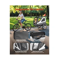 Ruie 2 in 1 Pet Bike Trailer and Stroller Cart for Small Large Dogs up to 100 lbs