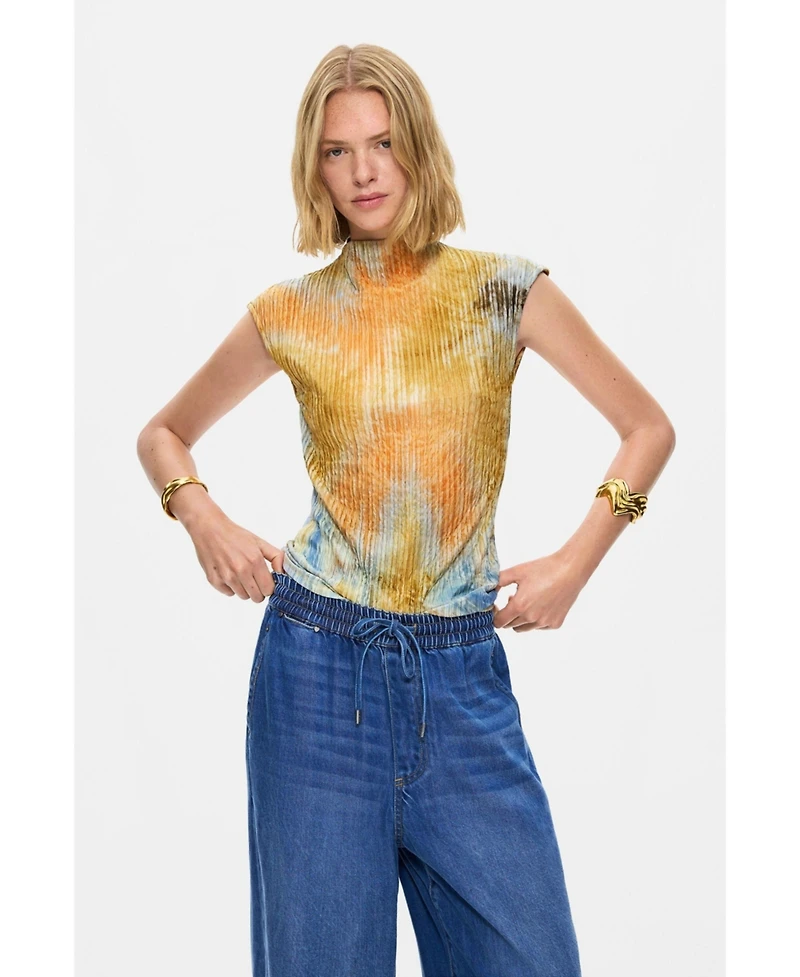 Desigual Women's Elastic Long Denim Trousers