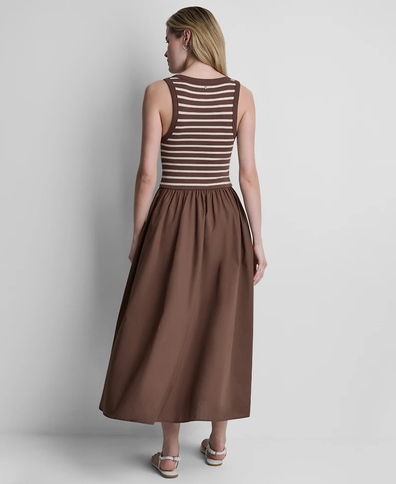 Dkny Jeans Women's Rib Henley Tank Maxi Dress