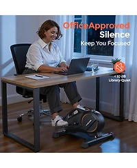 Fed Fitness Under Desk Bike, 16-Level Magnetic Resistance 3-in-1 Mini Exercise Bike, Quiet Pedal Exerciser with App Support