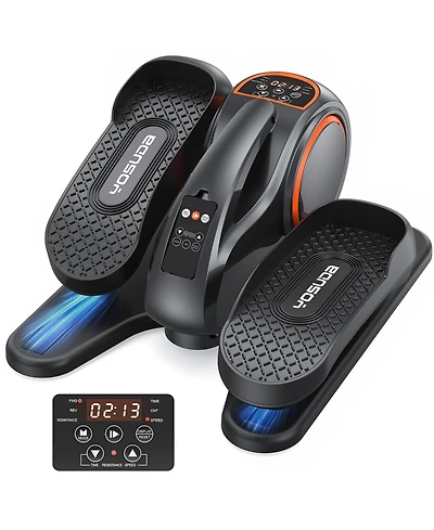 Fed Fitness 3-in-1 Under Desk Elliptical, Quiet and Portable Electric Seated Pedal Exerciser with 10 Level Resistances and Speeds, Remote Control