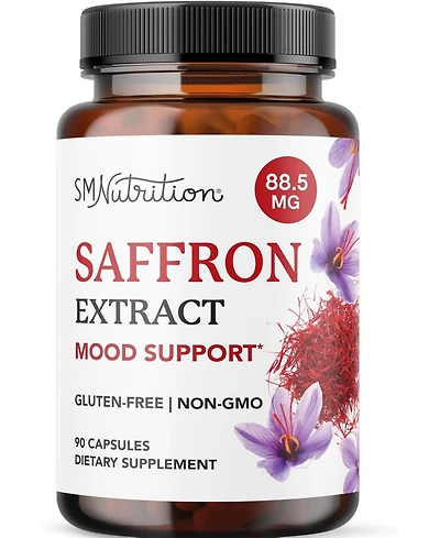 SMNutrition Saffron Capsules, 90 Count
