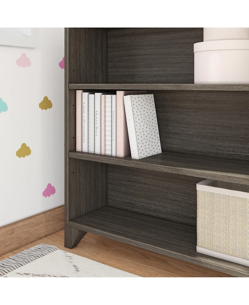 Max & Lily Classic 6-Shelf Bookcase, Solid Wood Bookcase for Kids Bedroom/Playroom