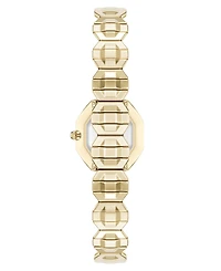 Anne Klein Women's Quartz Octagonal Crystal Accented Dial Gold-Tone Stainless Steel Expansion Band Watch 24mm