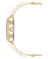 Anne Klein Women's Quartz Oval Gold-Tone Alloy Metal Bangle Watch Set 21.5mm