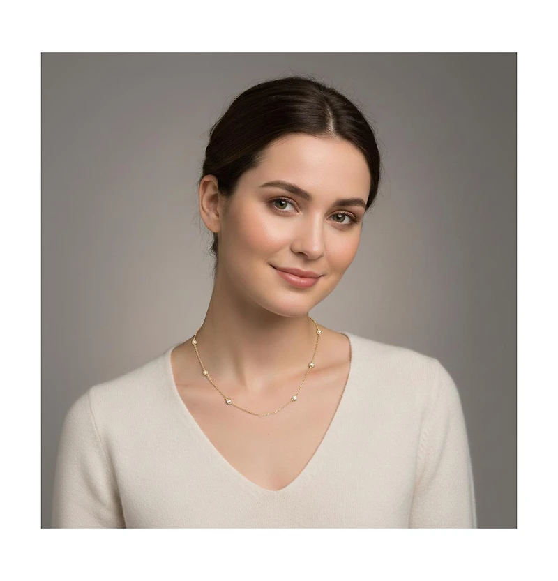 Sterling Silver Clear Cubic Zirconia Necklace