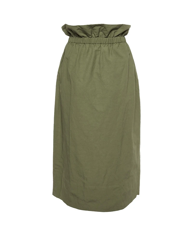Pre-Owned Stella Mccartney Women's Cotton Blend Paperbag Midi Skirt