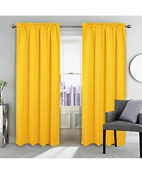 Rt Designers Collection 100percentage Polyester Twilight Blackout Rod Pocket Curtain Panel
