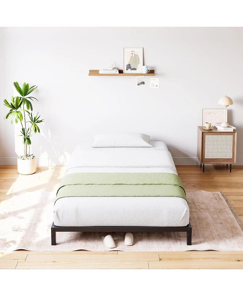 gaomon 8 Inch Size Bed Frames Heavy Duty Metal Platform Bed with Under Bed Storage, Sturdy Steel Slat Support