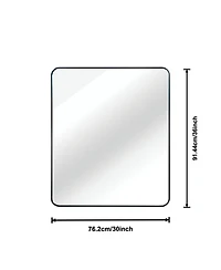 Rainsken 30 "x36" Rectangular Bathroom Mirror, Modern Wall Mounted Vanity Mirror with Shatterproof Film
