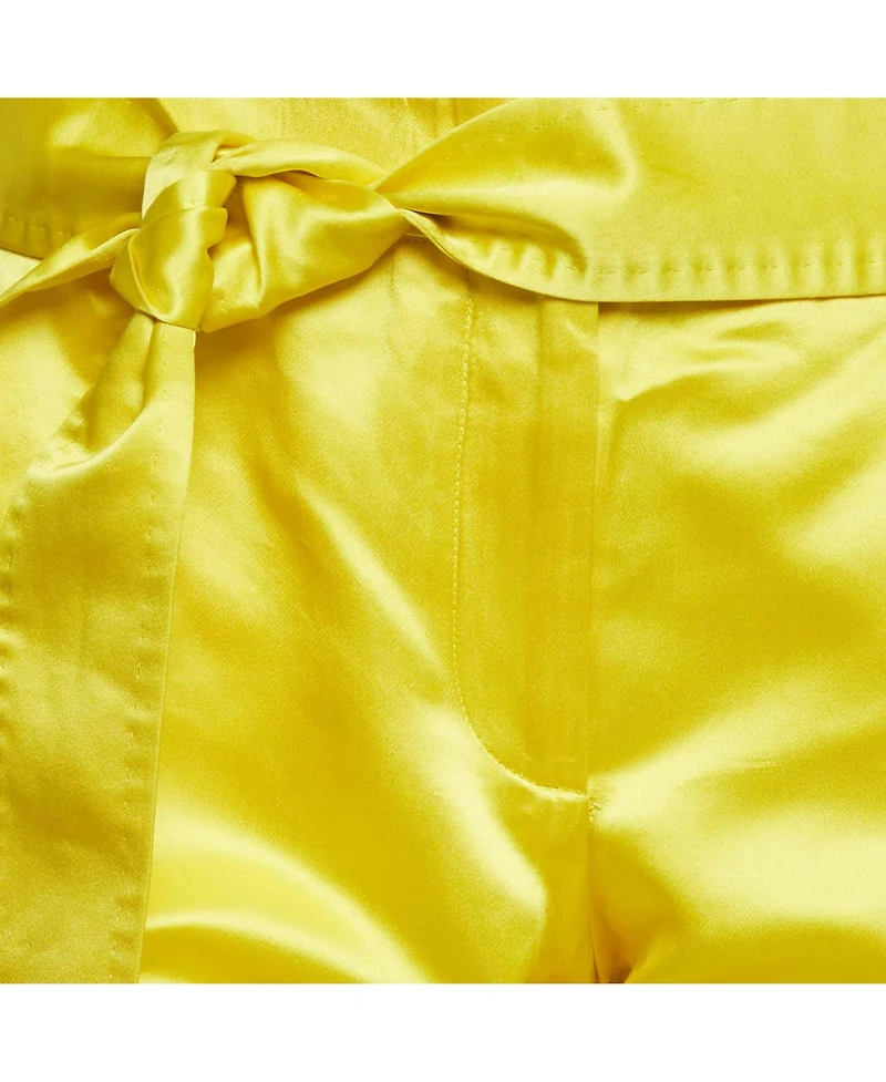 Pre-Owned Dolce & Gabbana Women's Satin Belted Trousers