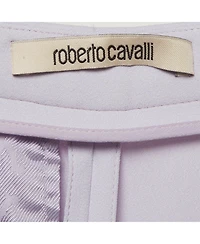 Pre-Owned Roberto Cavalli Women's Crepe Wide-Leg Trousers