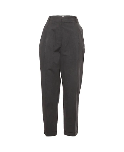 Pre-Owned Brunello Cucinelli Women's Cotton Blend Straight Fit Trousers