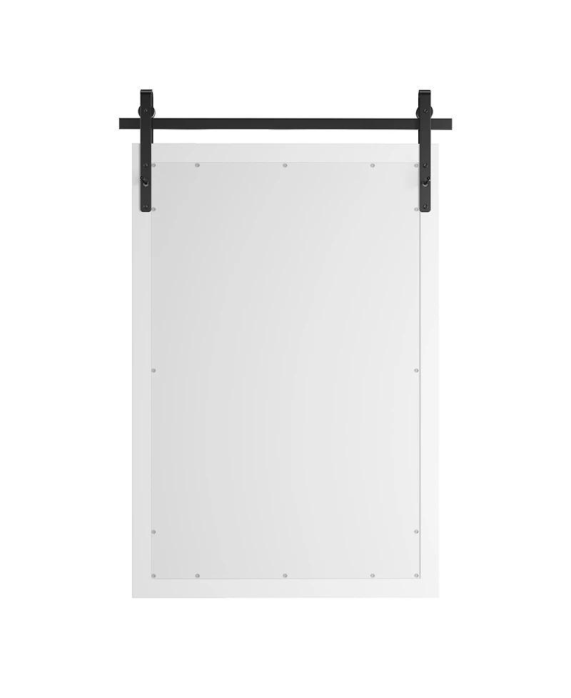 Lovmor Farmhouse 24 Inches W x 36 Inches H Rectangle Framed Wall Bathroom Vanity Mirror Accent Mirror