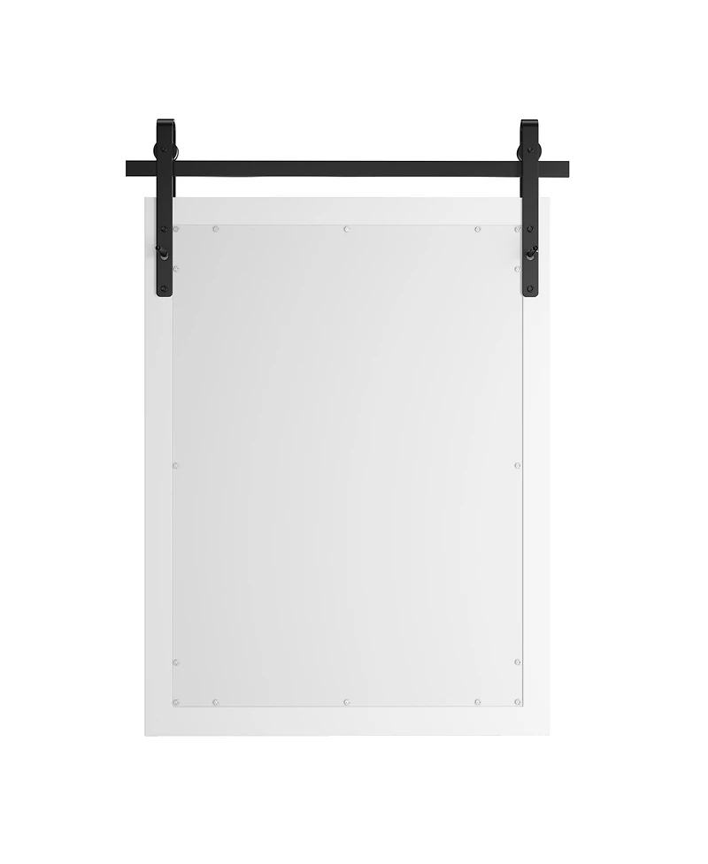 Lovmor Farmhouse 22 Inches W x 30 Inches H Rectangle Framed Wall Bathroom Vanity Mirror Accent Mirror