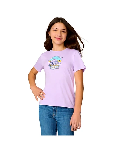 Free Country Girls' Microtech Graphic Crew Neck Shirt
