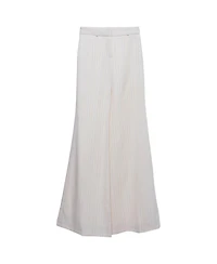 Pre-Owned Chloe Women's Striped Twill Wide Leg Trousers