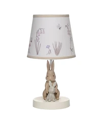Lambs & Ivy Signature Bunny Hop Hand-Painted Resin Rabbits Lamp with Shade