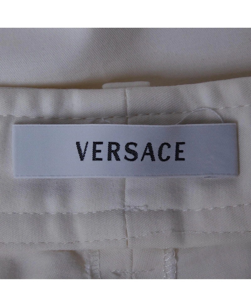 Pre-Owned Versace Women's Cotton Blend Straight Fit Pants