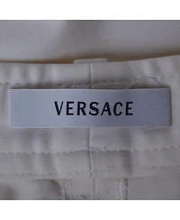 Pre-Owned Versace Women's Cotton Blend Straight Fit Pants