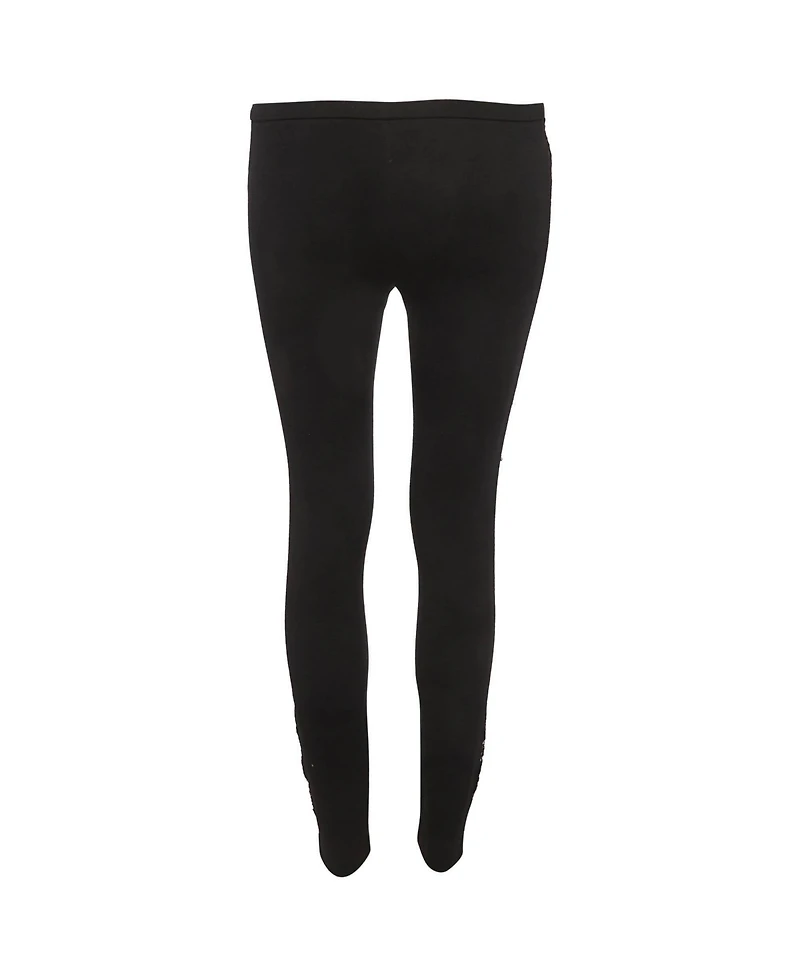 Pre-Owned Emilio Pucci Women's Lace Trim Jersey Skinny Trousers