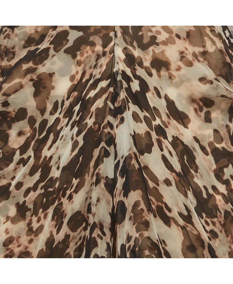 Pre-Owned Givenchy Women's Abstract Print Chiffon Draped Mini Skirt