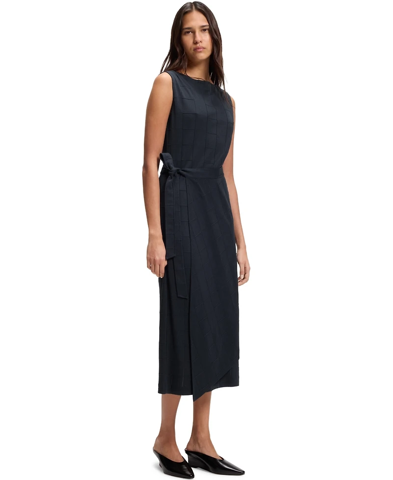 Boss by Hugo Women's Slim-Fit Checked Jersey Dress
